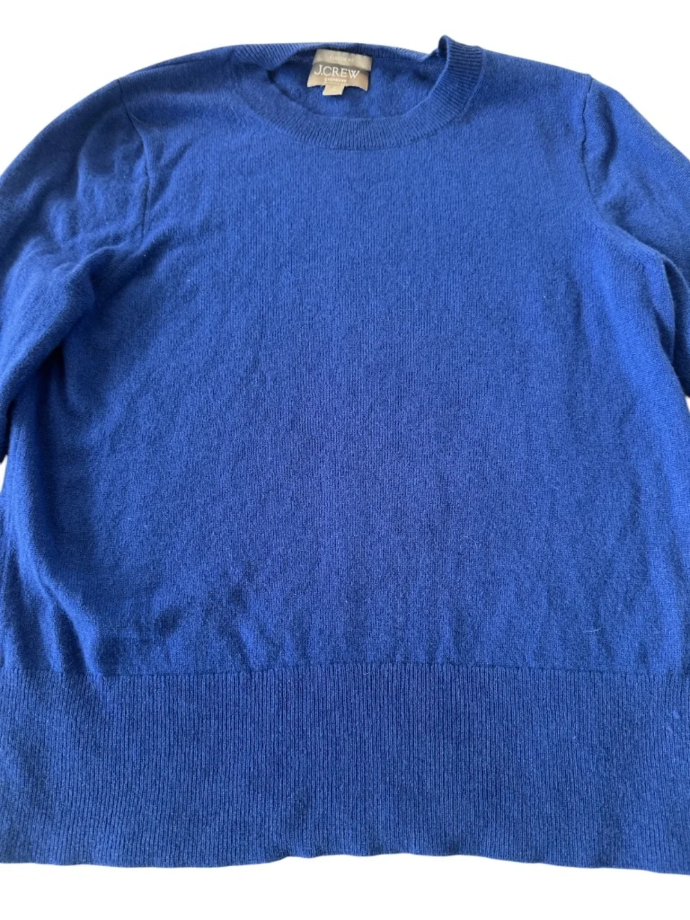 J.Crew Cashmere Classic Fit Crewneck Sweater Blue